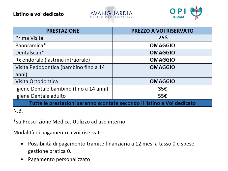 convenzione centro odontoiatrico avanguardia opi teramo2